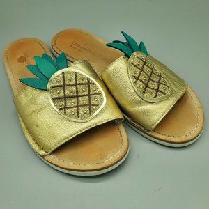 KATE SPADE IBIS PINEAPPLE GOLD METALLIC SHOES 6.5